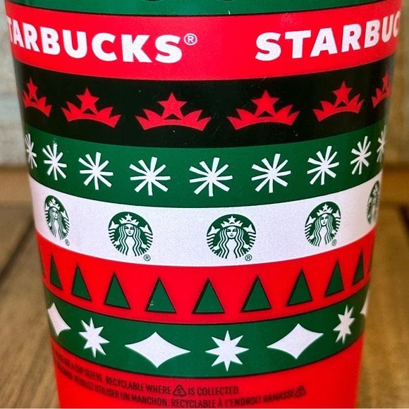 Starbucks 2020 Red Limited Edition Red White Green Reusable Holiday Cup - Picture 2 of 9